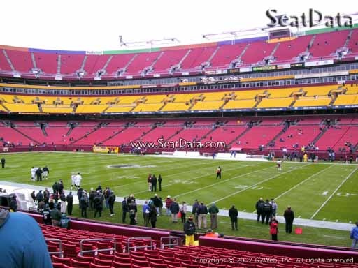 Seat view from Dream Seats 18 at Fedex Field, home of the Washington Redskins