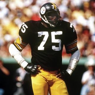 Photo of former Pittsburgh Steelers defensive tackle "Mean" Joe Greene.