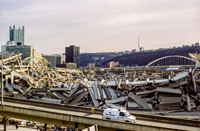 Photo of Three Rivers Stadium following it's demolition.