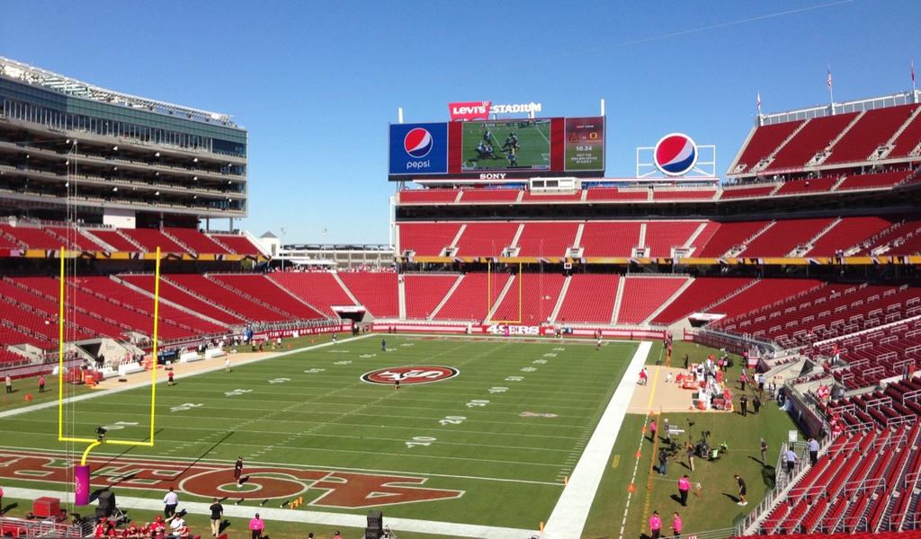 Seat view from section 124 at Levi’s Stadium, home of the San Francisco 49ers