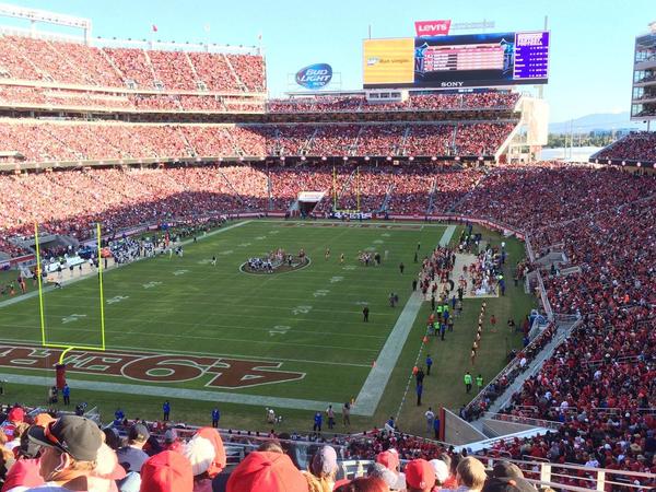 Seat view from section 201 at Levi’s Stadium, home of the San Francisco 49ers