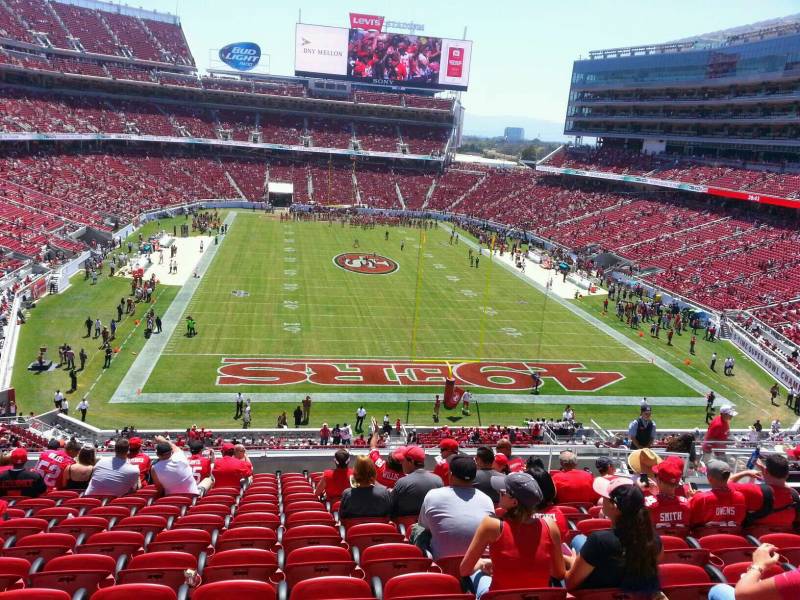 Seat view from section 204 at Levi’s Stadium, home of the San Francisco 49ers