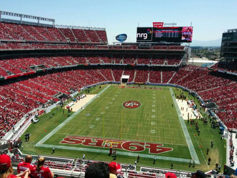 Seat view from section 302 at Levi’s Stadium, home of the San Francisco 49ers