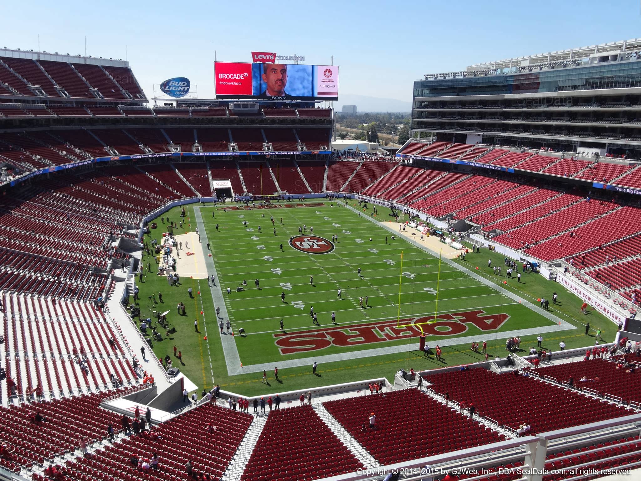 Seat view from section 305 at Levi’s Stadium, home of the San Francisco 49ers
