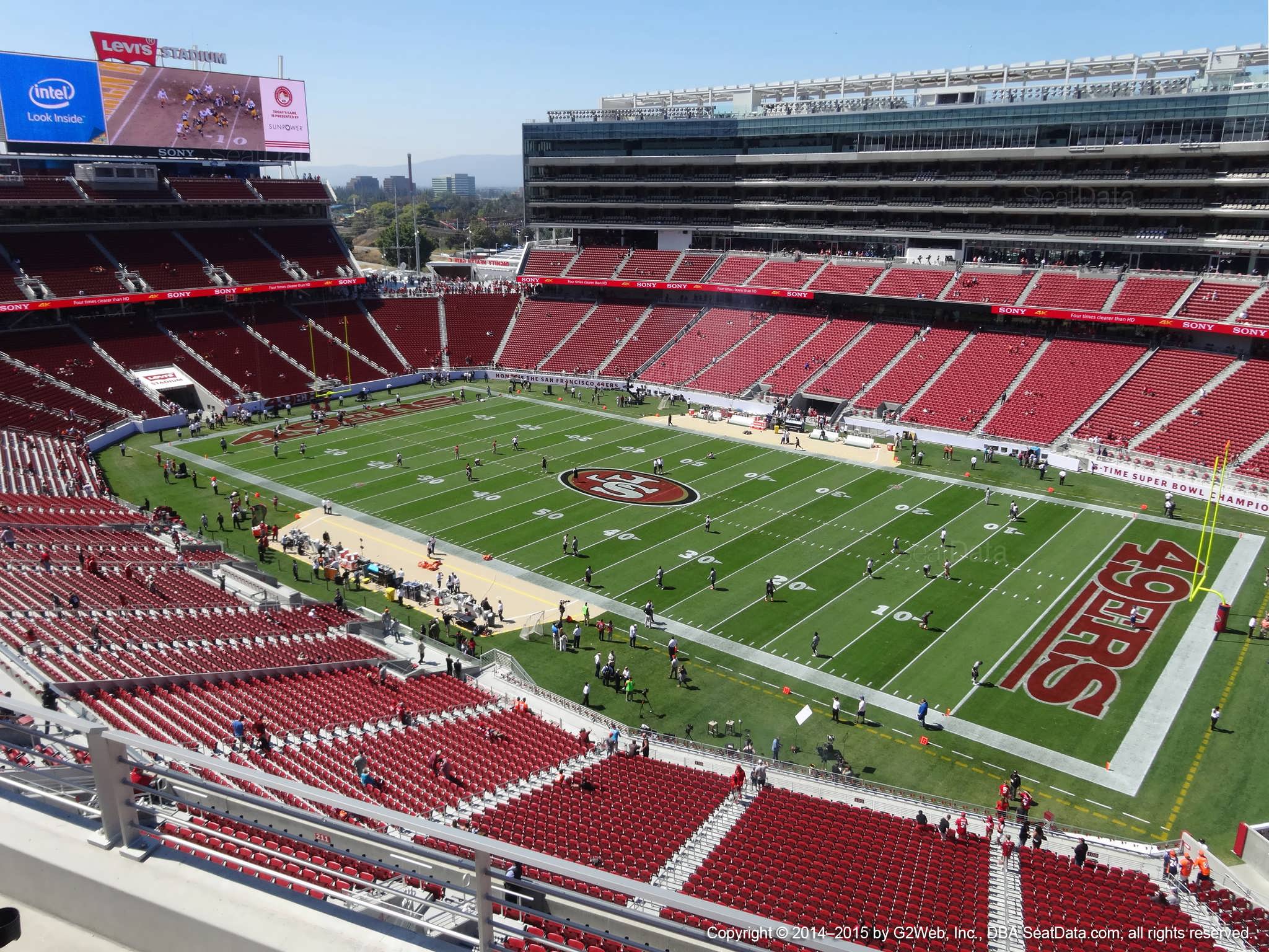 Seat view from section 310 at Levi’s Stadium, home of the San Francisco 49ers