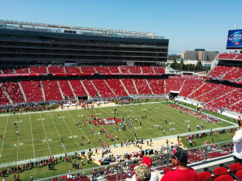 Seat view from section 317 at Levi’s Stadium, home of the San Francisco 49ers