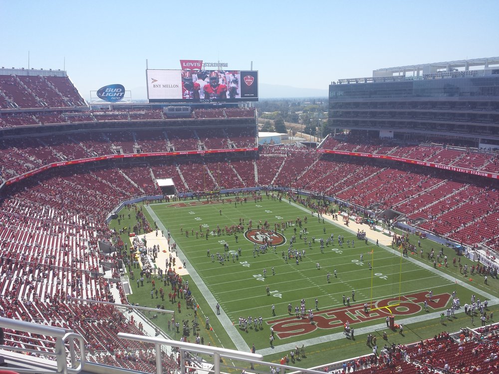 Seat view from section 401 at Levi’s Stadium, home of the San Francisco 49ers