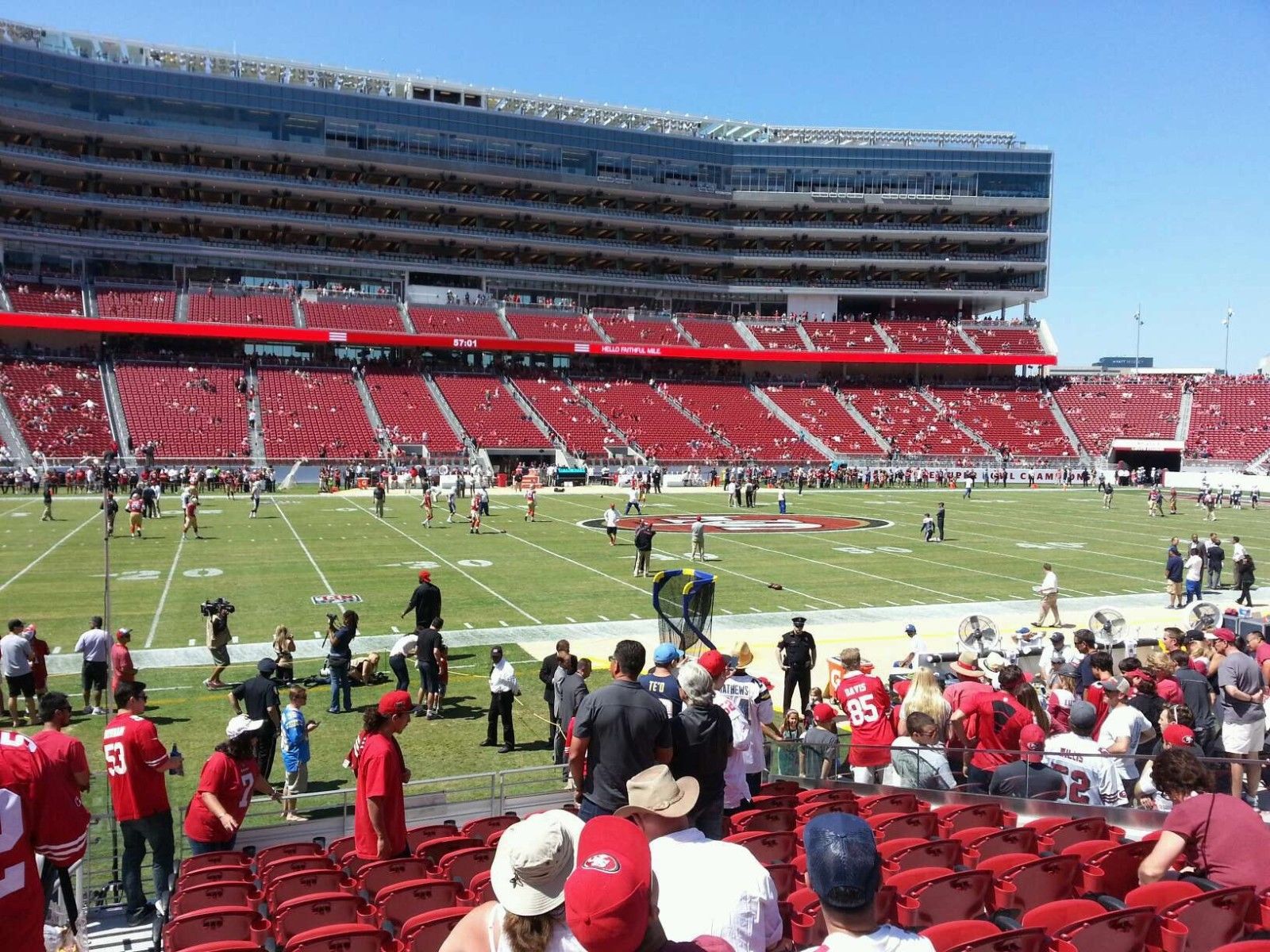 Seat view from section 118 at Levi’s Stadium, home of the San Francisco 49ers