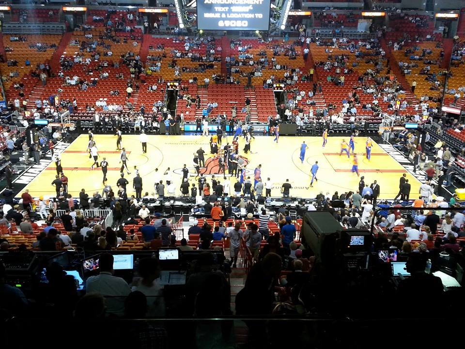 Photo taken from a Center Court Suite at American Airlines Arena during a Miami Heat game.