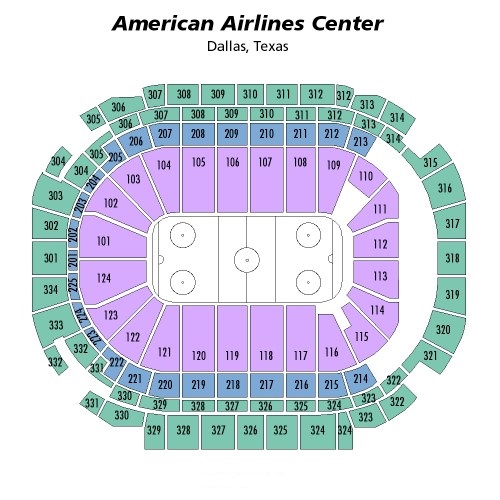 American Airlines Center Seating Chart, Dallas Stars