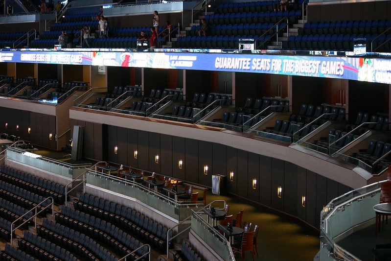 Photo of the club seats at the Amway Center. Home of the Orlando Magic.