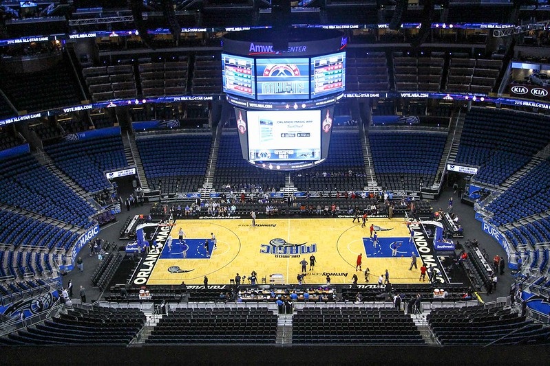 Photo taken from the upper level seats at the Amway Center. Home of the Orlando Magic.