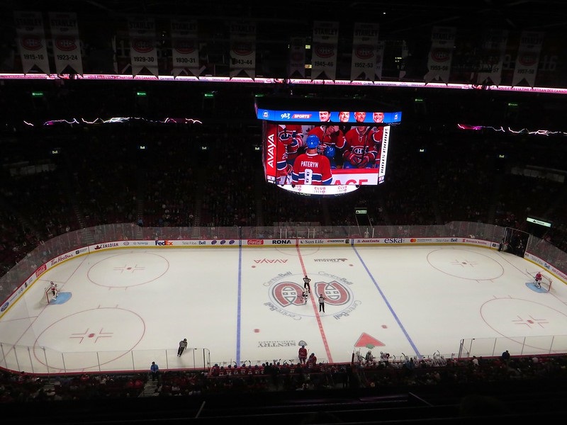 Photo taken from the blanc level seats at the Bell Centre. Home of the Montreal Canadiens.
