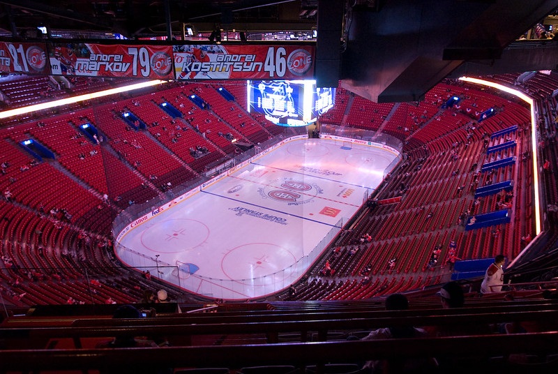 Photo taken from the blue level seats at the Bell Centre. Home of the Montreal Canadiens.