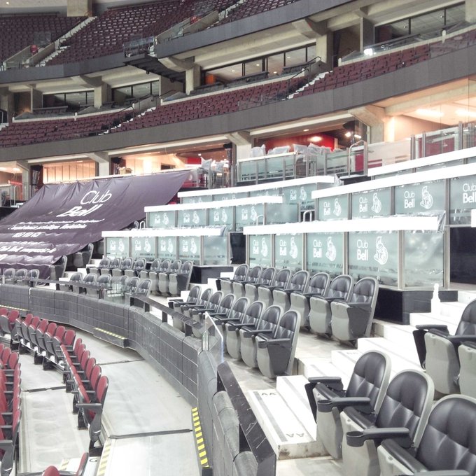 Photo of the Club Bell Loge seats at the Canadian Tire Centre in Ottawa.