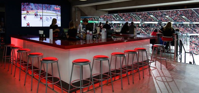 Photo of the Molson Canadian Fan Deck at the Canadian Tire Centre in Ottawa.