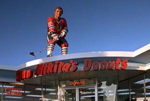Photo of fictional restaurant Stan Mikita's donuts.