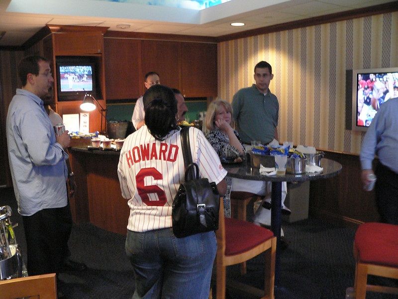 Interior photo of a suite at Citizens Bank Park. Home of the Philadelphia Phillies.