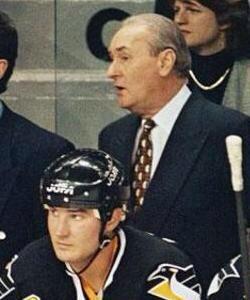 Photo of longtime Pittsburgh Penguins head coach Eddie Johnston. 