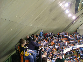 Photo of the uppermost seats on the top tier of Civic Arena. 
