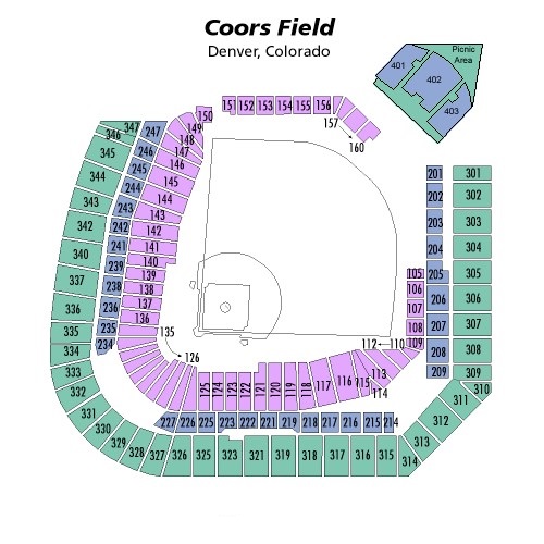 Coors Field Seating Chart, Colorado Rockies