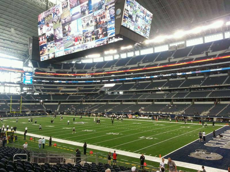 Seat view from section 103 at AT&T Stadium, home of the Dallas Cowboys