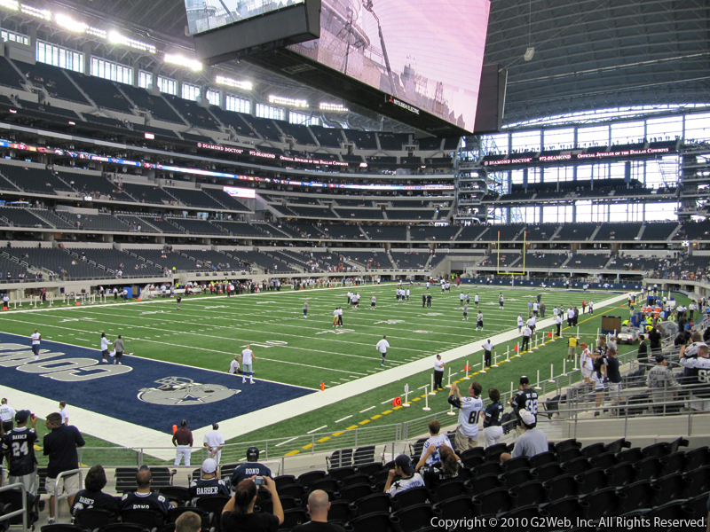 Seat view from section 119 at AT&T Stadium, home of the Dallas Cowboys