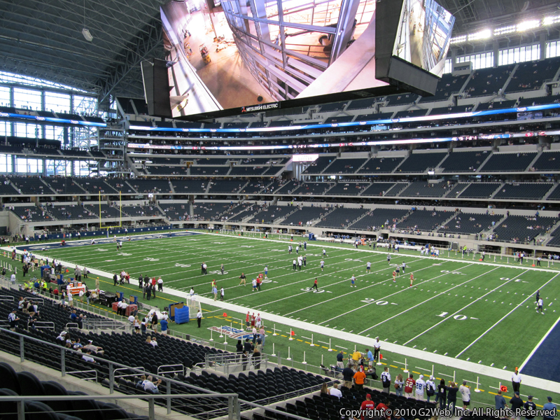 Seat view from section 230 at AT&T Stadium, home of the Dallas Cowboys