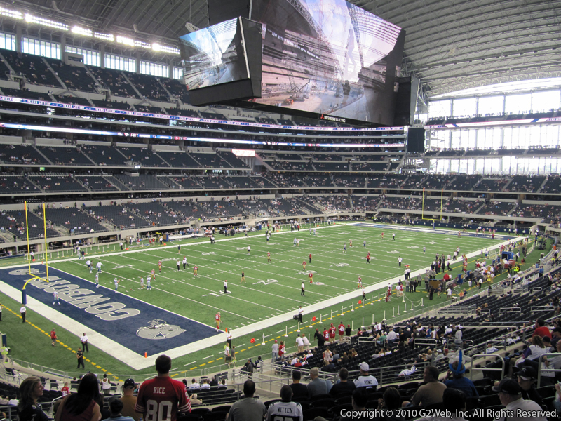 Seat view from section 242 at AT&T Stadium, home of the Dallas Cowboys