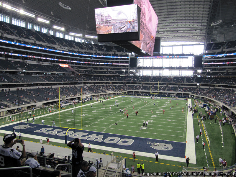 Seat view from section 245 at AT&T Stadium, home of the Dallas Cowboys