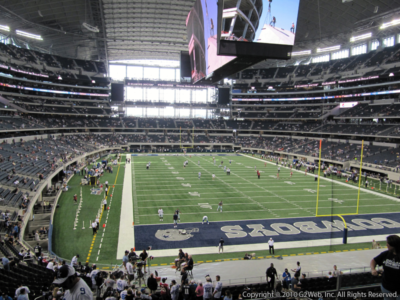 Seat view from section 250 at AT&T Stadium, home of the Dallas Cowboys