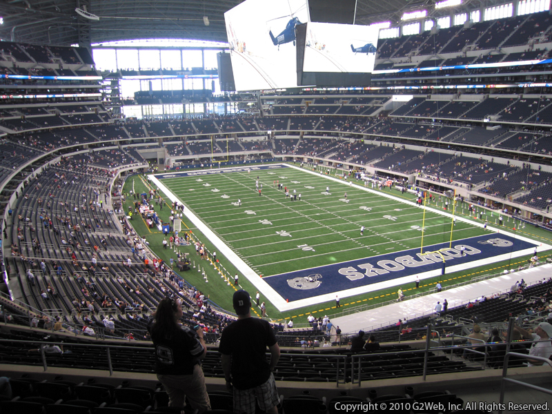 Seat view from section 302 at AT&T Stadium, home of the Dallas Cowboys