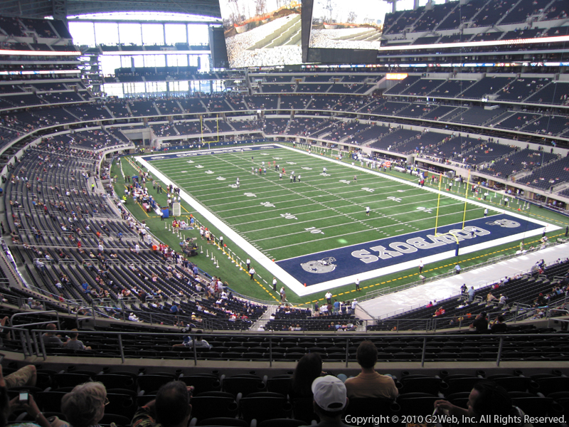 Seat view from section 303 at AT&T Stadium, home of the Dallas Cowboys