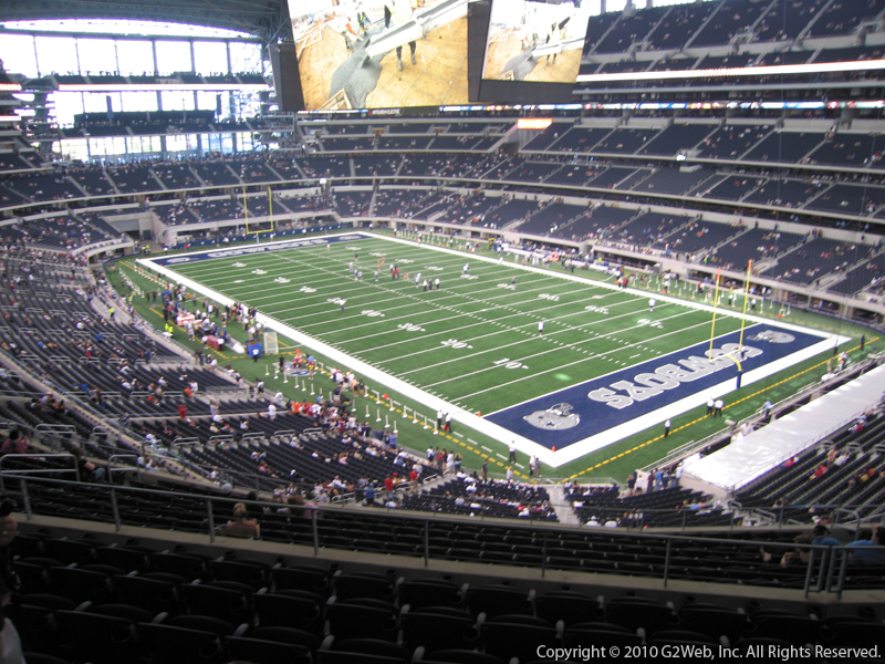 Seat view from section 304 at AT&T Stadium, home of the Dallas Cowboys