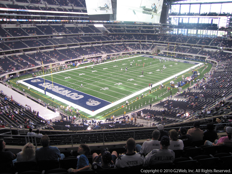 Seat view from section 318 at AT&T Stadium, home of the Dallas Cowboys