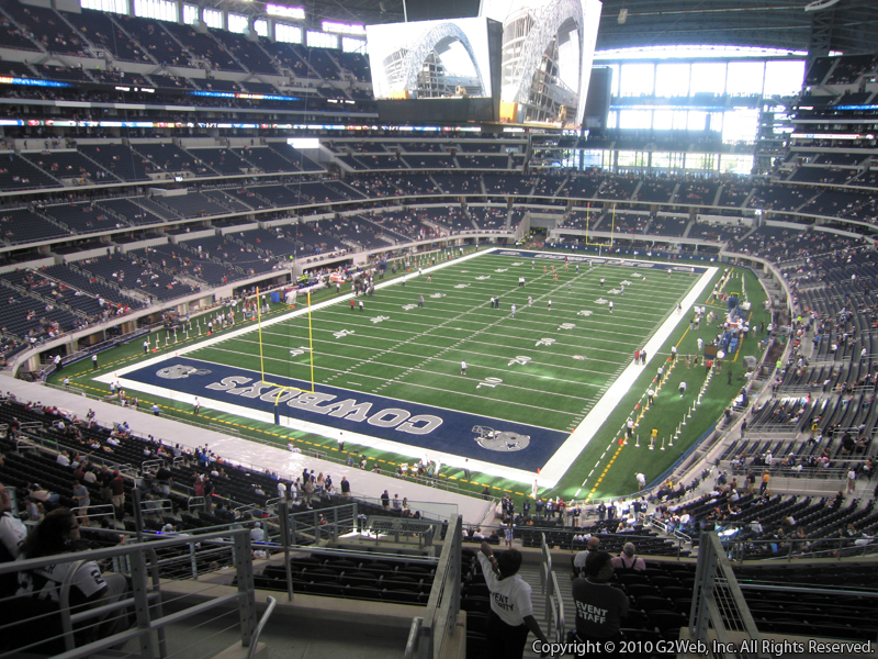Seat view from section 320 at AT&T Stadium, home of the Dallas Cowboys