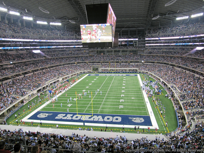 Seat view from section 322 at AT&T Stadium, home of the Dallas Cowboys