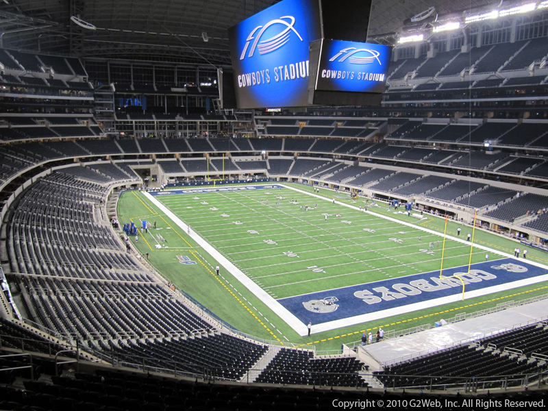 Seat view from section 327 at AT&T Stadium, home of the Dallas Cowboys