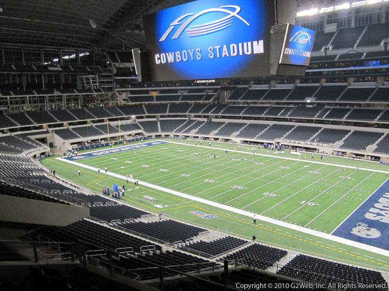 Seat view from section 330 at AT&T Stadium, home of the Dallas Cowboys