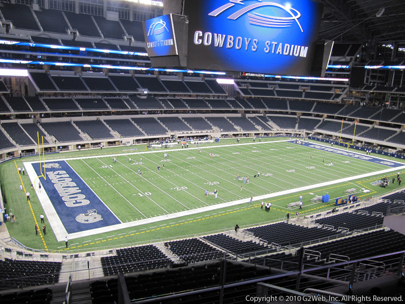 Seat view from section 341 at AT&T Stadium, home of the Dallas Cowboys