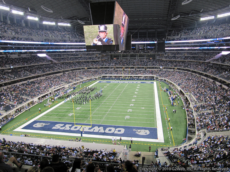 Seat view from section 345 at AT&T Stadium, home of the Dallas Cowboys