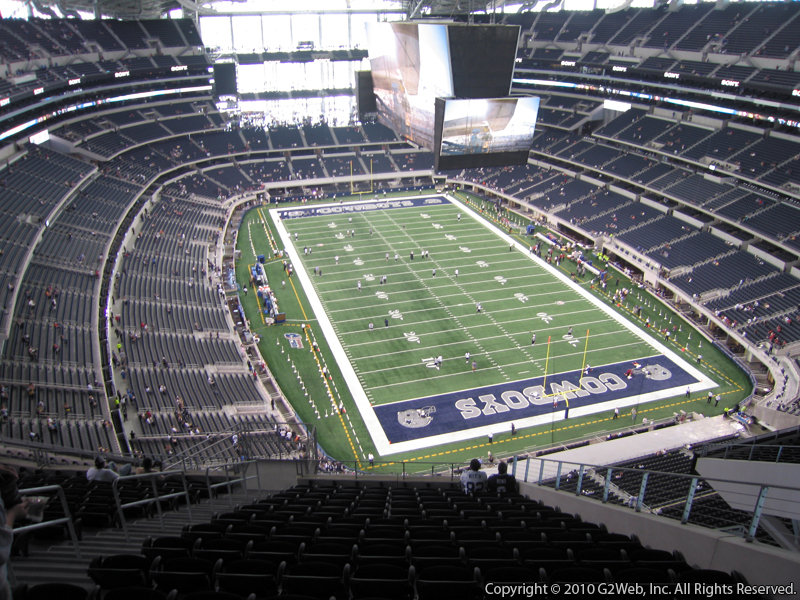 Seat view from section 401 at AT&T Stadium, home of the Dallas Cowboys