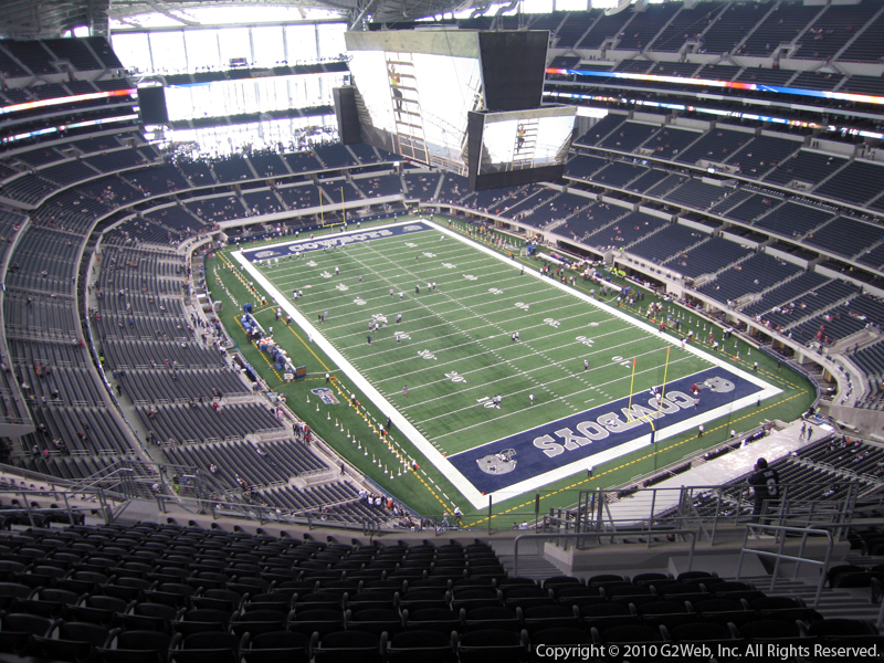Seat view from section 403 at AT&T Stadium, home of the Dallas Cowboys