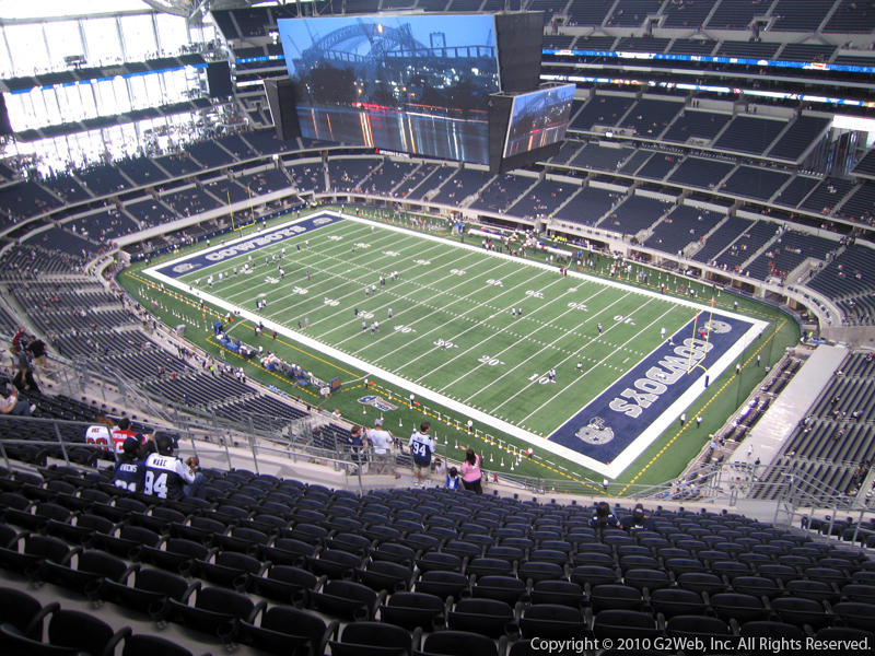 Seat view from section 406 at AT&T Stadium, home of the Dallas Cowboys