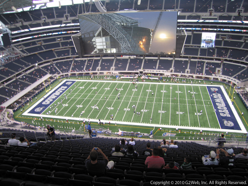 Seat view from section 411 at AT&T Stadium, home of the Dallas Cowboys