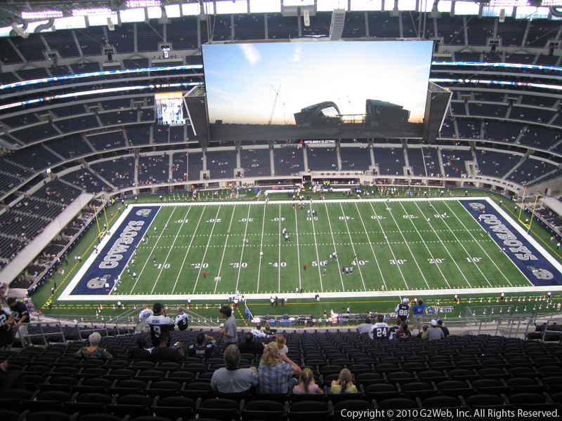 Seat view from section 413 at AT&T Stadium, home of the Dallas Cowboys