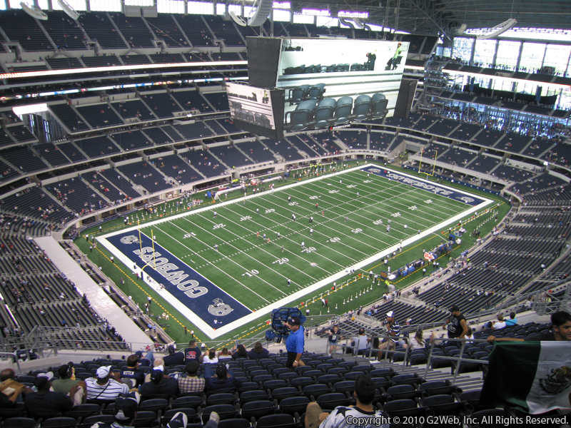 Seat view from section 420 at AT&T Stadium, home of the Dallas Cowboys