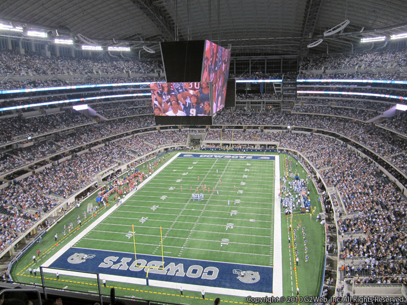Seat view from section 425 at AT&T Stadium, home of the Dallas Cowboys