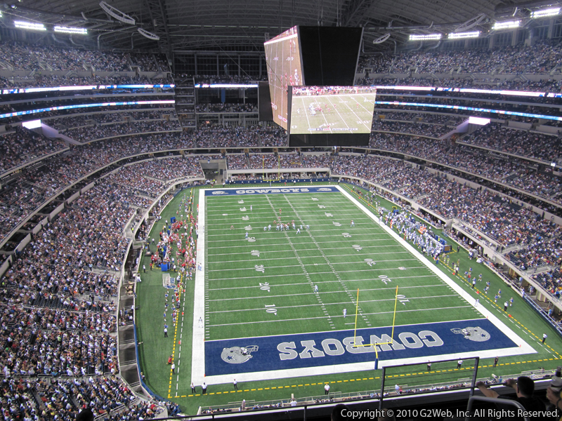 Seat view from section 430 at AT&T Stadium, home of the Dallas Cowboys