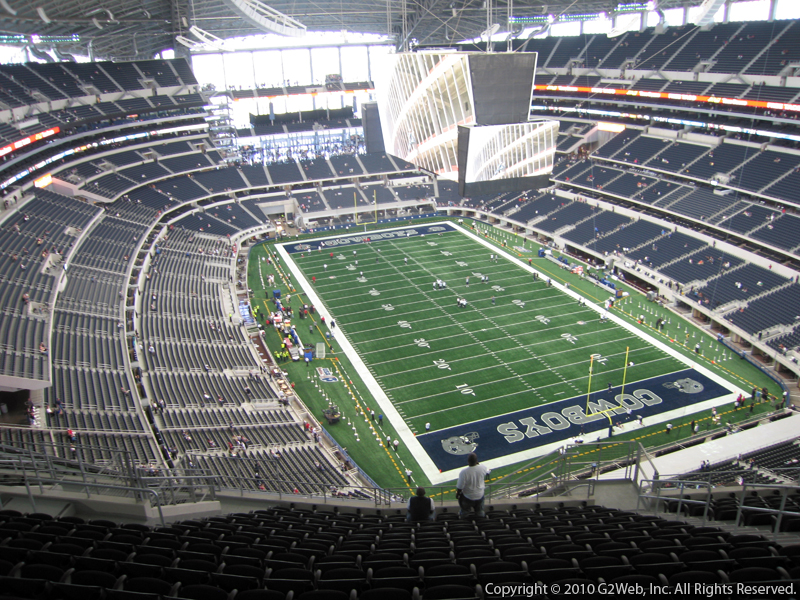 Seat view from section 431 at AT&T Stadium, home of the Dallas Cowboys
